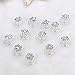 12pcs Spiral Hair Hair Clips Bun Stick Pick for DIY Hair Style (Silver)