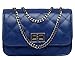 Urban CoCo Quilted Jumbo Classic Single Flap Cross Body Messenger Shoulder Purse Bag Chain Strap (royalblue)