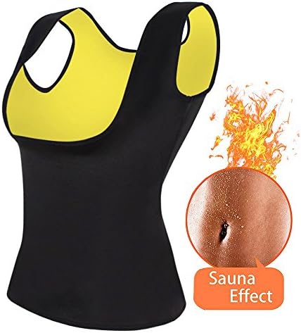 BILYCAT Women's Waist Trainer,Hot Sweat Vest Slimming Neoprene Sauna Suits Weight Loss Tummy Control Body Shaper for Women (Black, Large)