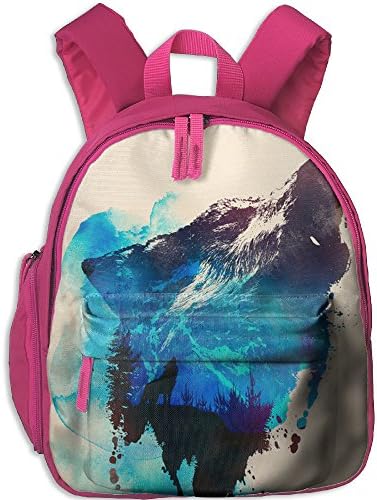 Wolf Anti-abrasion Non-fading Unique Oxford Cloth Kids Child Backpack Insulated Backpack