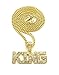 Crown Gold-Tone King Pendant 18