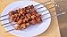 CharbabGrill 15-inch Stainless Steel Flat Shish Kebab BBQ Skewers with S-Hook Value Pack of (50)