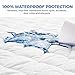 Linenspa Waterproof Quilted Mattress Pad - Hypoallergenic Fill - Deep Pocket Fitted Skirt - Twin