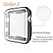 Smilelane Screen Protector Apple Watch 3 Case, iwatch Soft Flexible TPU All-Around Protective Case High Defination Clear Ultra-Thin Cover for Apple Watch Series 3 42mm (1 Black + 1 Transparent)