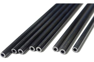 CNCARBONFIBER 8pcs 4mm Carbon Fiber Tube 4mmx2mmx420mm (pultrusion),2/3/5mm Availble