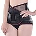 DCCDU Lumbar Support Back Brace Waist Trainer Trimmer Belt Support Belt with Dual Adjustable Straps Abdominal Binder Belly for Back Pain Reliever (Blcak, XL)