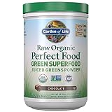 Garden of Life Vegan Green Superfood Powder - Raw Organic Perfect Whole Food Dietary Supplement, Chocolate, 23.8oz (1 lb 8 oz / 675g) Powder