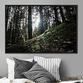 signwin Framed Canvas Wall Art Rustic Woods Brown...