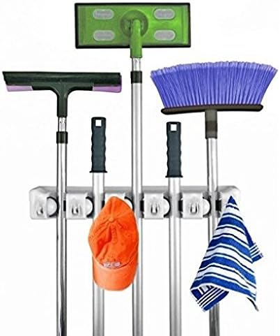 FireAngels Mop and Broom Holder, 5 posiciones con 6 ganchos de