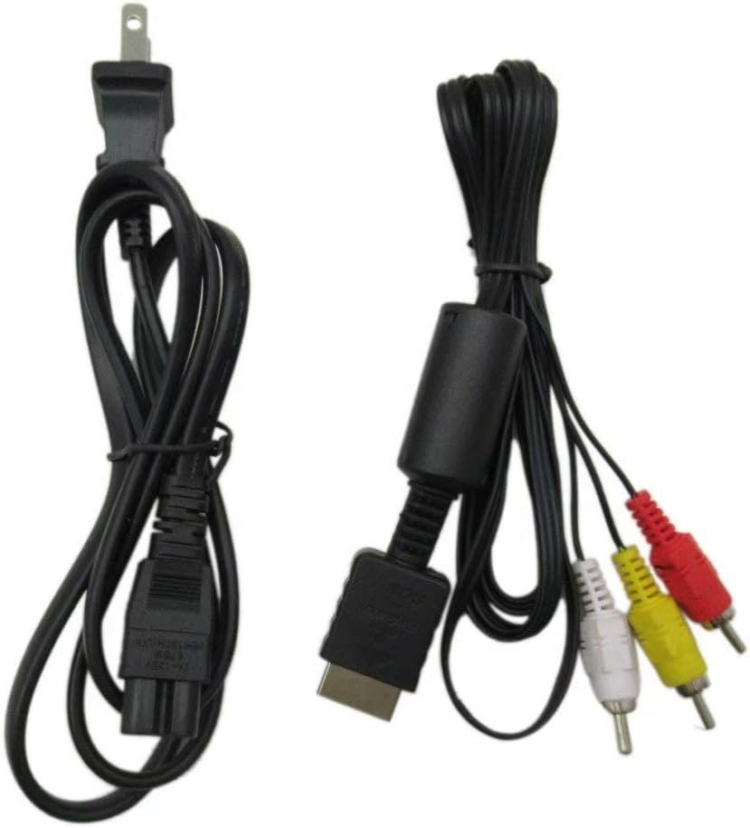 Vicue Power Cord and AV Cable for Playstation 2 System PS2