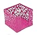 EasyPAG Carved Hollow Flower Pattern 3 in 1 Desk Organizer Set (Pink)