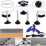 Yoohe PDR Paintless Dent Repair Tools – Pops a Dent Bridge Dent Puller Kit with Melt Glue Gun and Glue Sticks for Auto Body Dent Repair