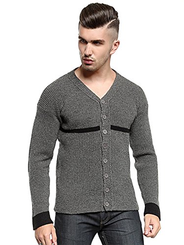 Mens military knitted button wool sweater cardigan pullover deep …