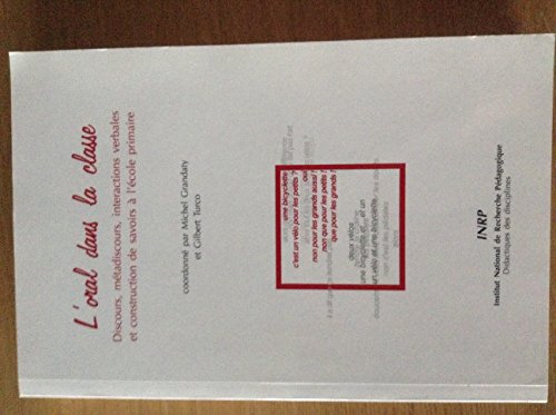 L' oral dans la classe