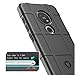 Sun Van Case and Screen Protector for Nokia 7.2, Rugged Heavy Duty Full Protective Armor Hybrid TPU Shock Absorption Cover for Nokia 6.2 (Black, Case and Screen Protector)