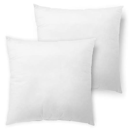 Traumnacht Sofakissen 2er Set, mit Faserfüllung und Vlieshülle, 45 x 45 cm, Weiß