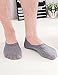 VERO MONTE 4 Pairs Mens No Show Socks GREY 8.5-10.5 for Middle Profile Shoes 136822