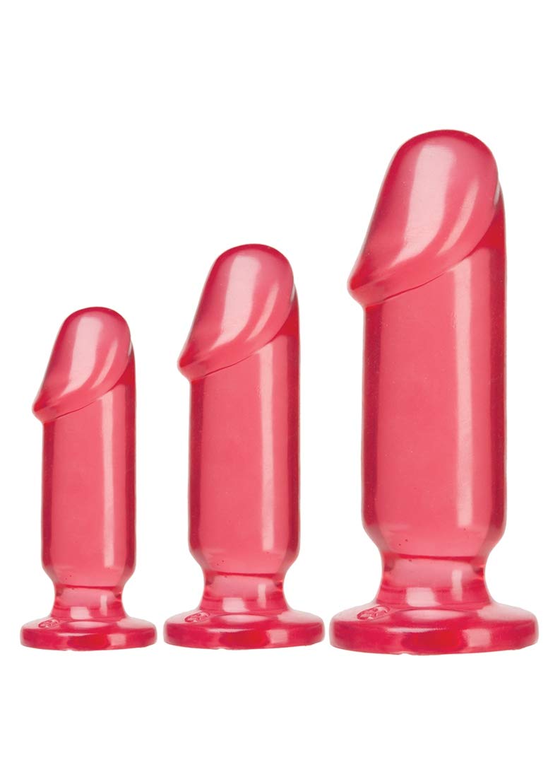 Doc Johnson Crystal Jellies Anal Starter Kit Anal Plug Pink