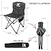 Mini Folding Camping Chair Lightweight Seat Portable Stool Mountaineering Adventure Hiking Fishing Beach Picnic Party Gardening with Carry Bag, Gray