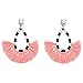 Women's Beaded Tassel Earrings Long Fringe Drop Bohemian Earings Dangle 7 Colors
