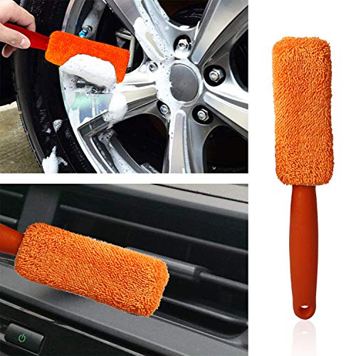 MEYUEWAL Car Cleaning Tools Kit, Microfiber Car Cleaning Set for Cars, Trucks, Motorcycles, Bedroom and Kitchen, with Tire Brush, Wash Mitts, Sponge, Wash Pads, Multi-Purpose Cleaning Towels