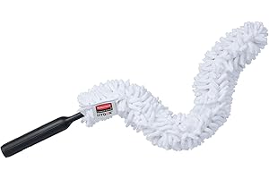 Rubbermaid Commercial Products Executive Series HYGEN 29" Flexible Dusting Wand with Microfiber Sleeve, White