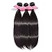 Rechoo 7A Grade Mixed Length Brazilian Remy Hair Extension Weave 3 Bundles 300g - Natural Black, (16"18"20")