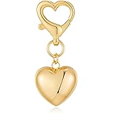 HESSAWELL Gold Charm Heart Keychain for Women Bagchain Gold Fashion Keychains Accessories