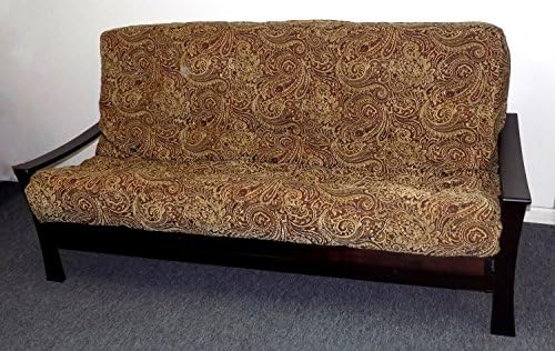 Memory Foam Futon Mattress Upholstery Cover Factory Direct Paisley Print F/Q (Full, Venice)