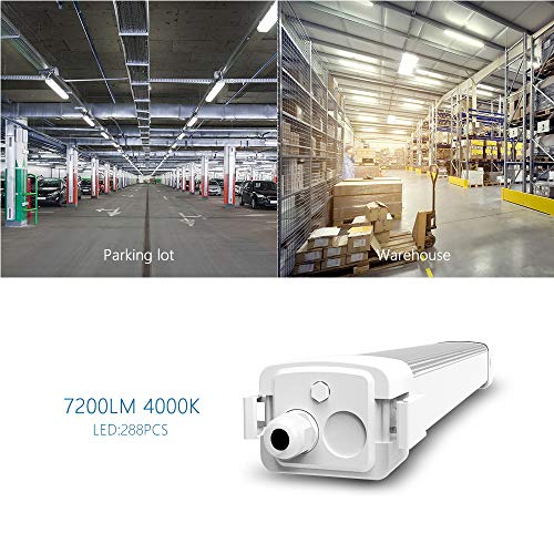 LED Feuchtraumleuchte 150cm 60W mit 7200LM für Keller Garage Werkstatt Warenhaus, TONFFI LED Wannenleuchte… – Bild 7
