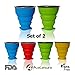 AVALEISURE COLLAPSIBLE SILICONE TRAVEL CUP- the Genuine 10oz Foldable Drinking Mug with Lid, BPA Free, Water, Coffee, Tea & Snacks for Hiking, Camping, Picnic & Commuting to Work