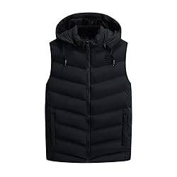 QWENTMTNTY Mens Outerwear Puffer Vests Casual