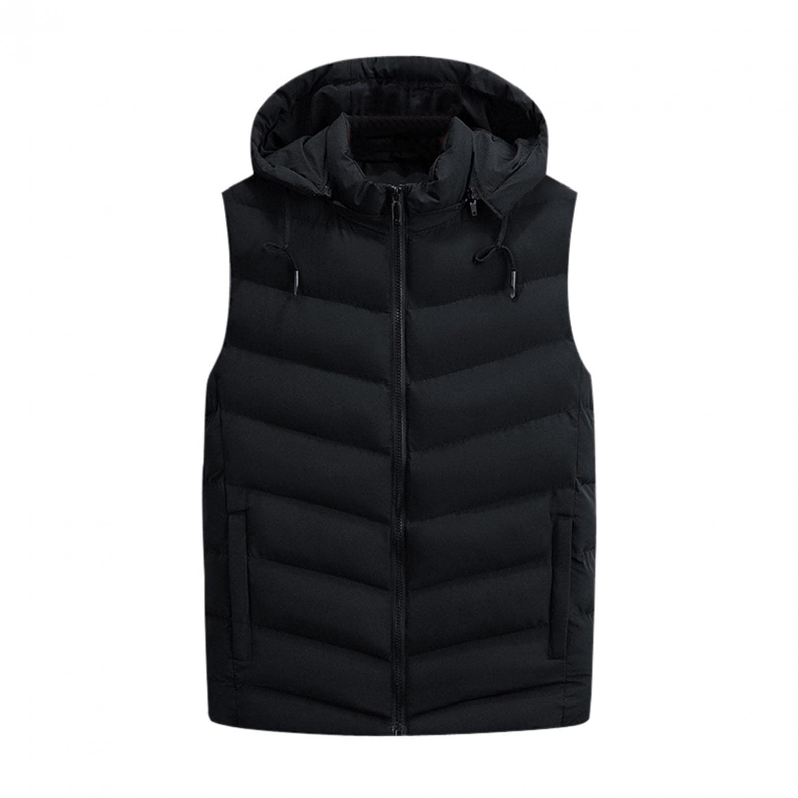 QWENTMTNTY Mens Outerwear Puffer Vests Casual