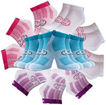 WackySox Wacky Wheel Fruit Shoot Trainer Socks Adult Shoe Size 7.5-11.5 Blue &amp; Purple &amp; White &amp; Raspberry Pink