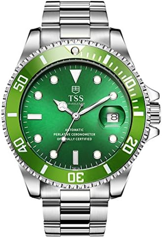 TSS Men's Automatic Luminous Divers Watch Stainless Steel Band T5026C4