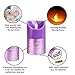 Giftable Decorative Flameless Candles Flickering LED | Battery Operated Electric Pillar Candle | Realistic Moving Flame Flicker with 2 Remote Controls & Timer | Real Wax Purple Trim | Great Home Decor