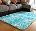 PAGISOFE Fuzzy Area Rugs for Bedroom Living Room Fluffy Shag Fur Rug for Kids Nursery Dorm, Furry Rugs Shaggy Decorative Accent Rug for Home Floor Carpet, 5x8 Feet, Blue