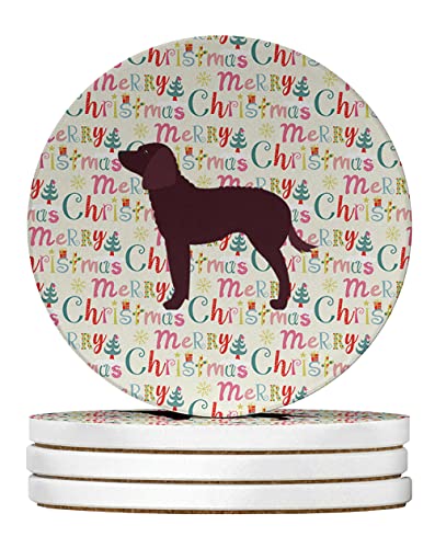 Caroline's Treasures American Water Spaniel Merry Christmas Large Sandstone Coa…
