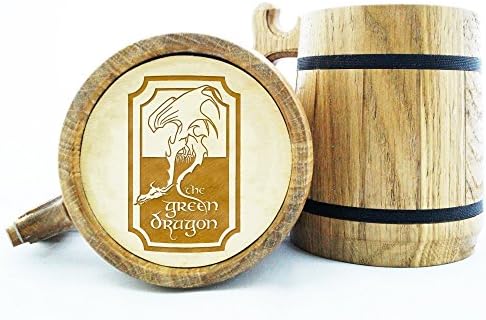 Green Dragon Mug. Lord Of The Rings Stein Gifts Mug. LOTR gift. LOTR Mug. The Green Dragon Pub Inspired Tankard. Hobbit Mug. Prancing Pony Pub Mug Tankard K80
