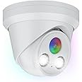 5MP Full Color PoE IP Camera, 2.8mm Lens 118° Wide Angle, F1.0 Aperture, 98.4ft Full Color Night Vision, Human/Vehicle Detection, Built-in Mic, Metal Housing, IP67 Weatherproof, Works with HKV