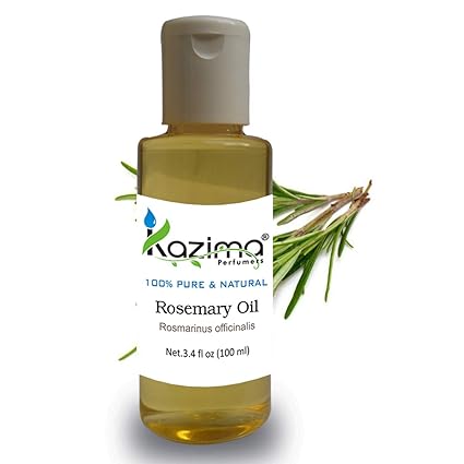 KAZIMA Rosemary Essential Oil - 100% Pure Natural - Use For Aromatherapy, Health Boost, Hair Re-Growth, Skin care, Face (100ML)