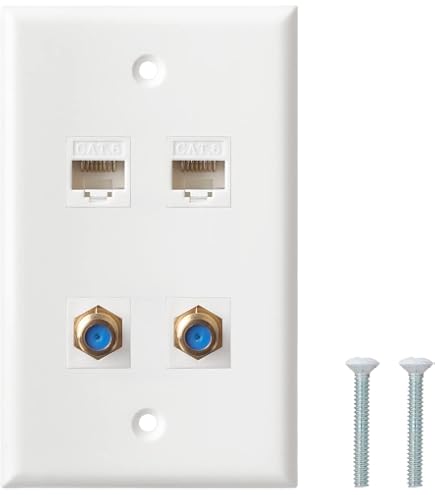 PV SCTE White wall plate, , UL DIRECTV ® Approved