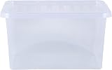 Wham Pack 5 Crystal 37L Box and Lid Storage Containers UK Made view 4