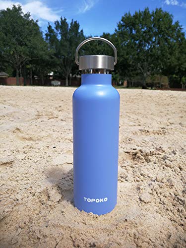 TOPOKO 25 oz Stainless Steel Vacuum Insulated Water Bottle, Keeps Drink Cold up to 24 Hours & Hot up to 12 Hours, Leak Proof and Sweat Proof. Large Capacity Sports Bottle