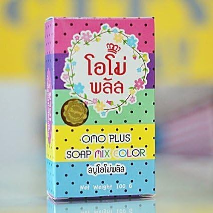 OMO Plus Soap Mix Color Alpha Arbutin Gluta Soap for Face Body Whitening 100 G.(Honest Succeed)