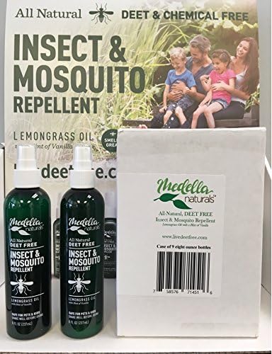 All Natural DEET Free Insect &amp; Mosquito Repellent 8 oz. CASE (9 Bottles)