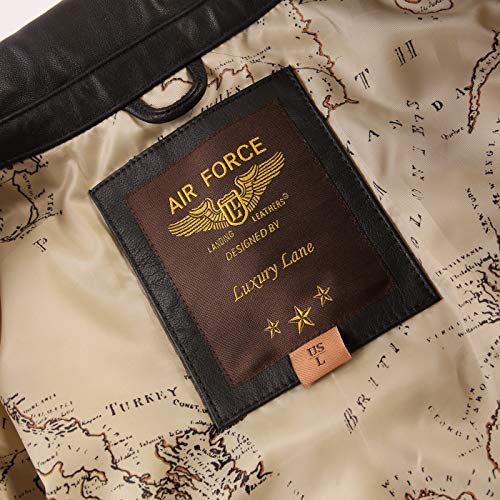Landing Leathers Men's Monogram Collection Air Force A-2 Leather Flight Bomber Jacket (Regular and Big & Tall) - Image 4