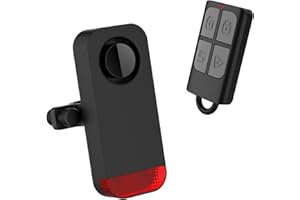 AKOYU Bike Alarm for eBike, 120dB Anti-Theft Alarm with Remote for Bicycle/Electric Scooter/Motorcycle/Moto, Wireless Motion Vibration Sensor Antitheft Alert System with Warning Light