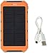 Solar Power Bank, X-DRAGON 10000mAh Portable Solar Charger Power Bank for iPhone, iPad, Android Phones and Tablets, Gopro Camera and Other 5V USB devices-Orange
