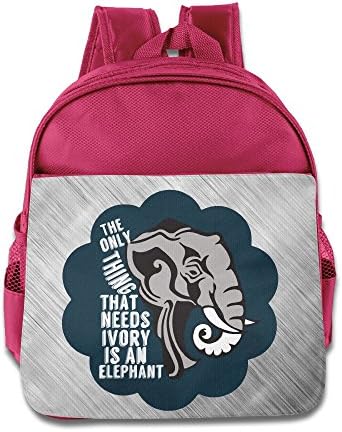Save The Elephants Protect Animal School Child Backpack Boys Girls Bags Pink